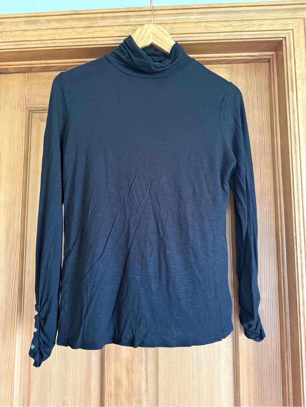 MARBLE Black Long Sleeve Top